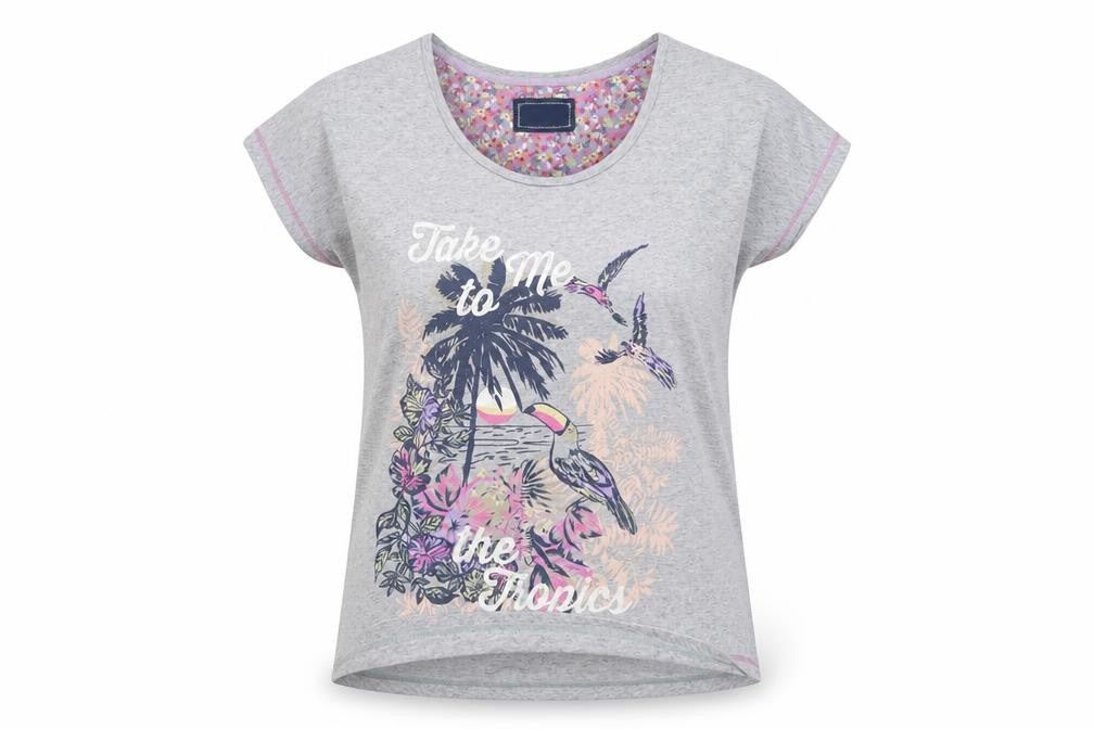 Womens UK Size 14 Per Una Grey Basic T-Shirt