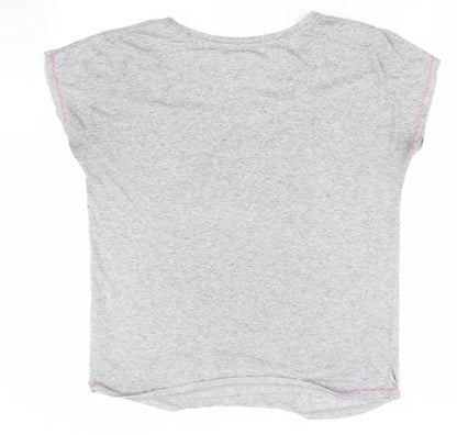 Womens UK Size 14 Per Una Grey Basic T-Shirt