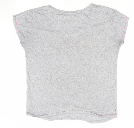 Per Una Womens Grey   Basic T-Shirt Size 14  - Take me to the tropics