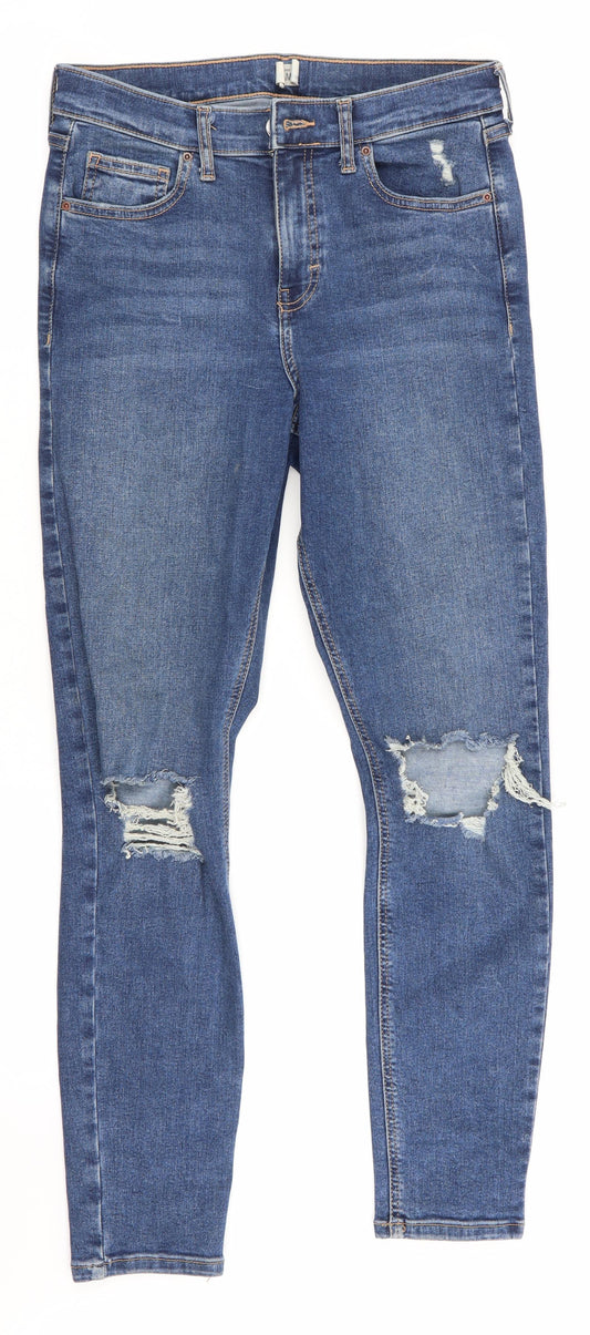Mens UK Size 28 in Topshop Jamie Regular Fit Straight Blue Jeans