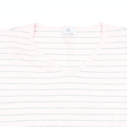 C&C The Basics Womens Pink Striped  Pullover Jumper Size XL