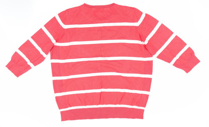 The Collection by Debenhams Womens Orange Striped  Pullover Jumper Size 20