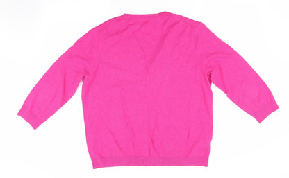 Womens UK Size  Preworn Pink Cardigan Jumper