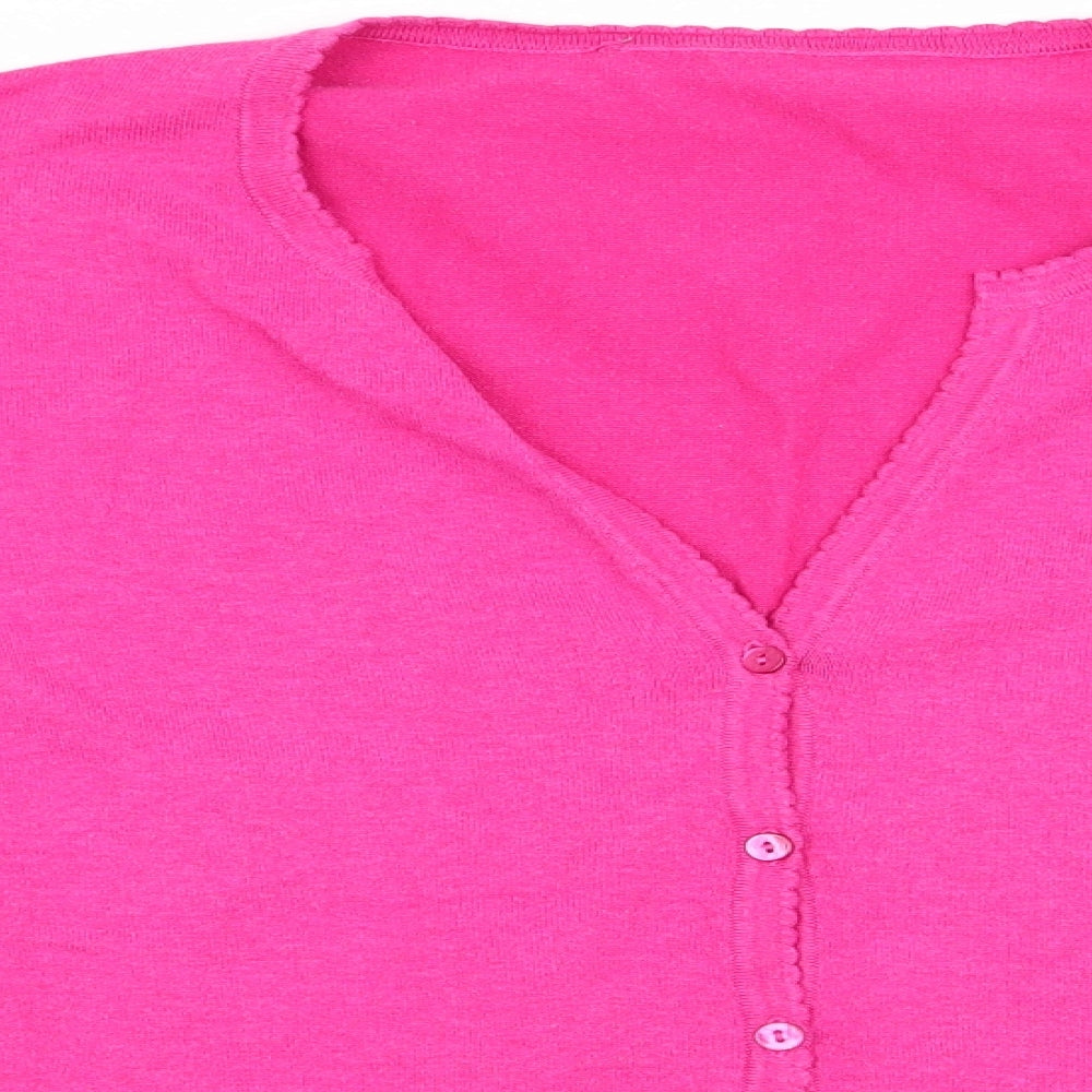 Womens UK Size  Preworn Pink Cardigan Jumper