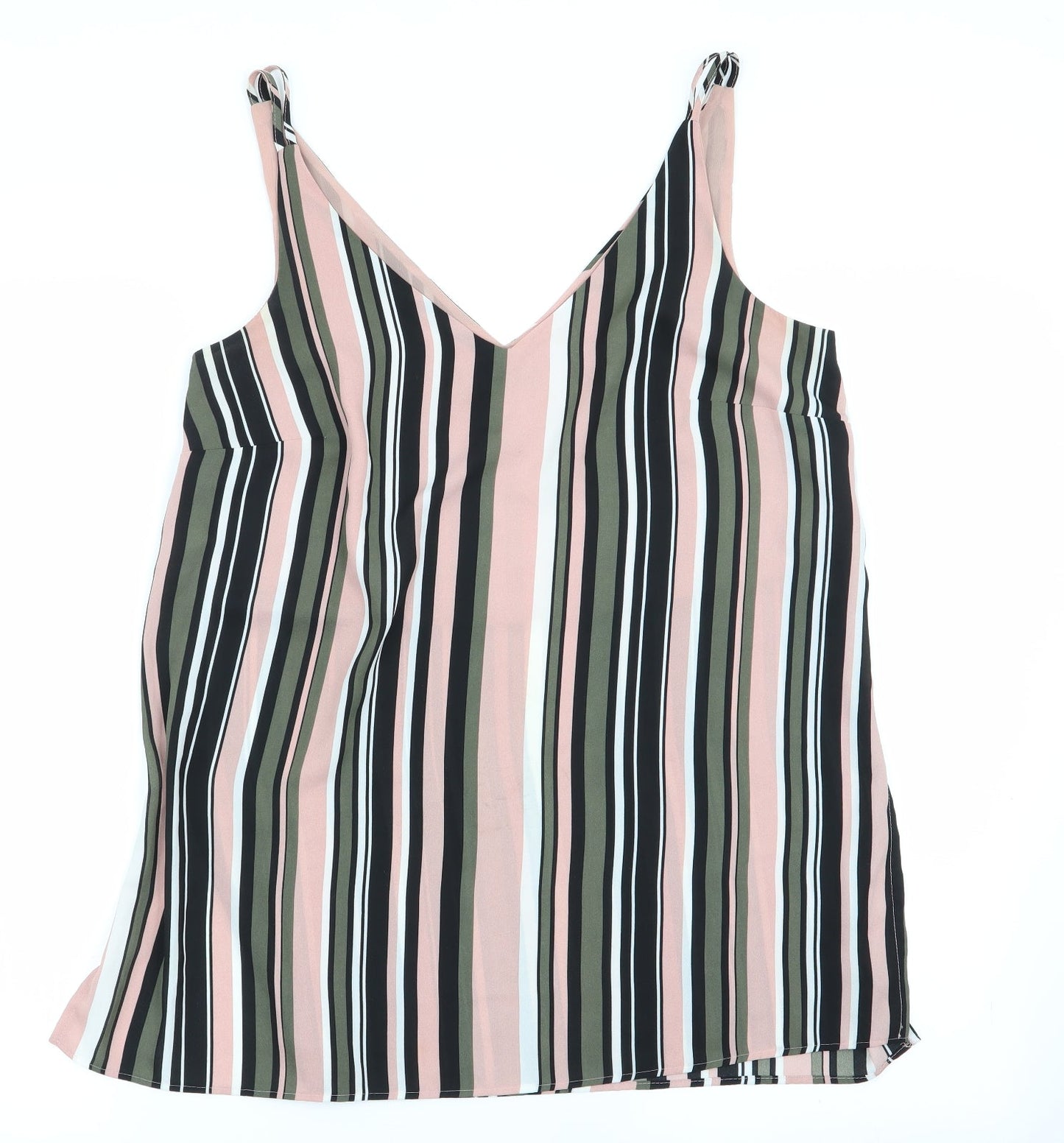 Papaya Womens Pink Striped  Tunic Blouse Size 10