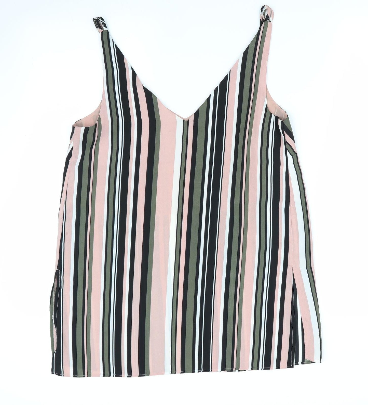 Papaya Womens Pink Striped  Tunic Blouse Size 10