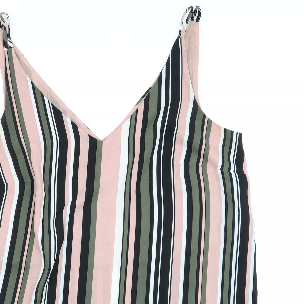 Papaya Womens Pink Striped  Tunic Blouse Size 10