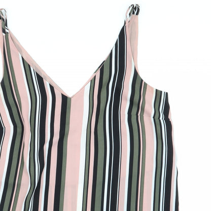 Papaya Womens Pink Striped  Tunic Blouse Size 10