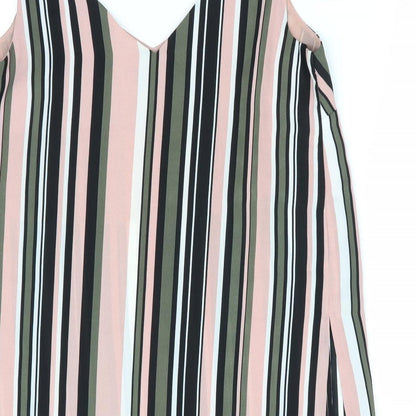 Papaya Womens Pink Striped  Tunic Blouse Size 10