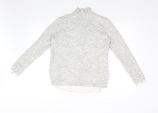 Womens UK Size 14 Papaya Grey Pullover Jumper