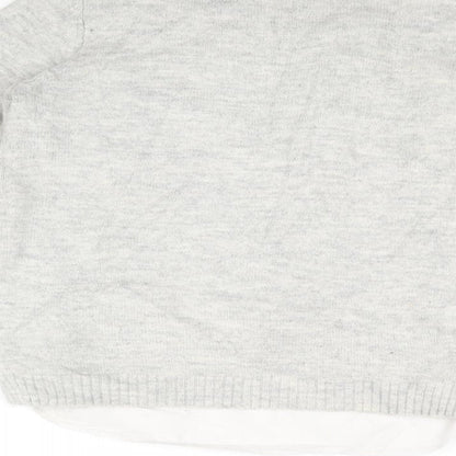 Womens UK Size 14 Papaya Grey Pullover Jumper