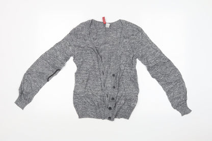 Womens UK Size 8 H&M Grey Cardigan Jumper