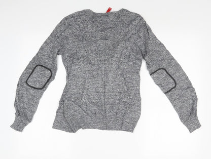 Womens UK Size 8 H&M Grey Cardigan Jumper