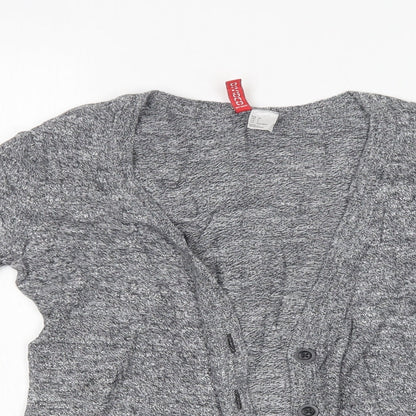 Womens UK Size 8 H&M Grey Cardigan Jumper