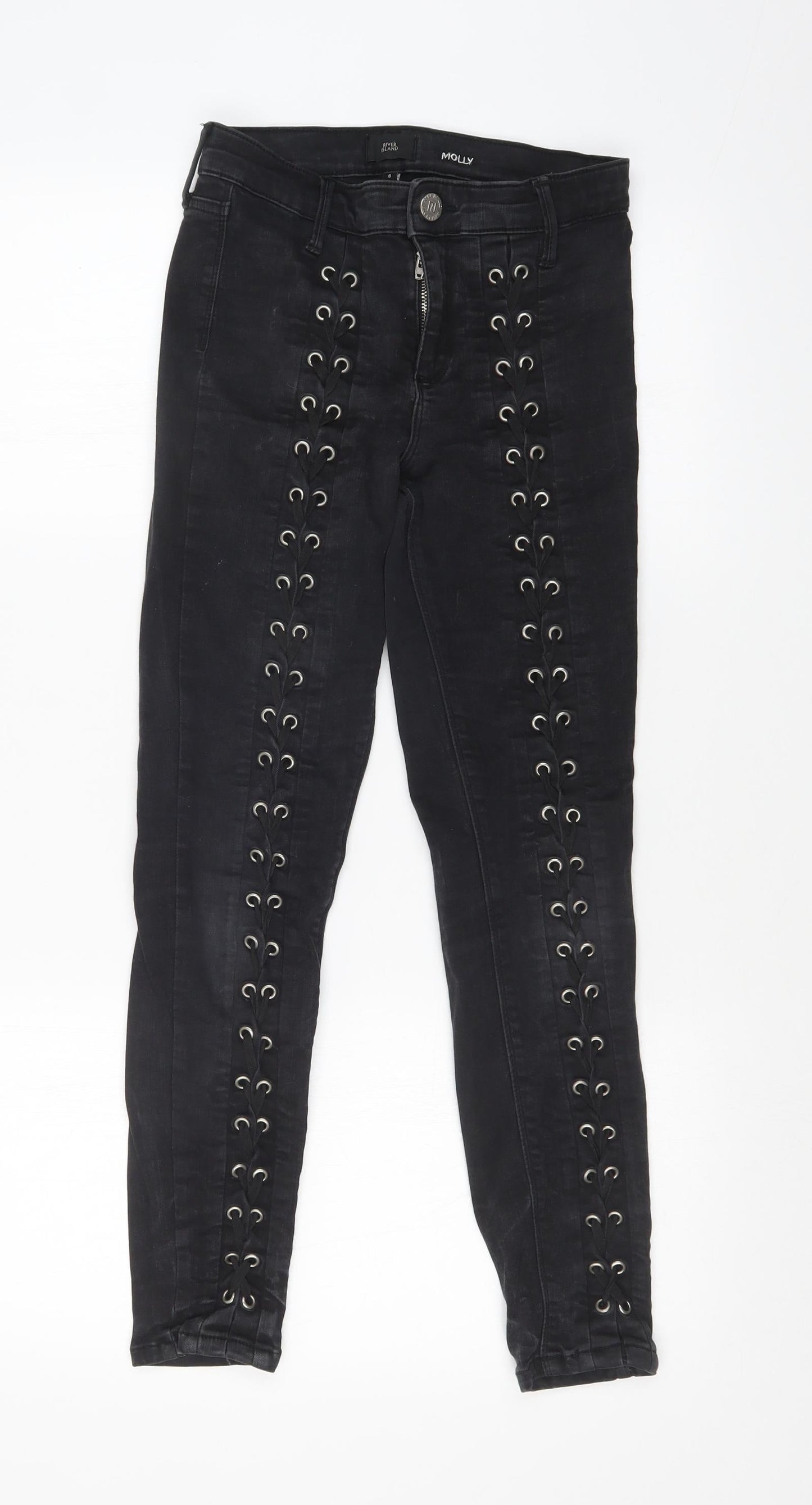 River Island Womens Black   Skinny Jeans Size 8 L25 in