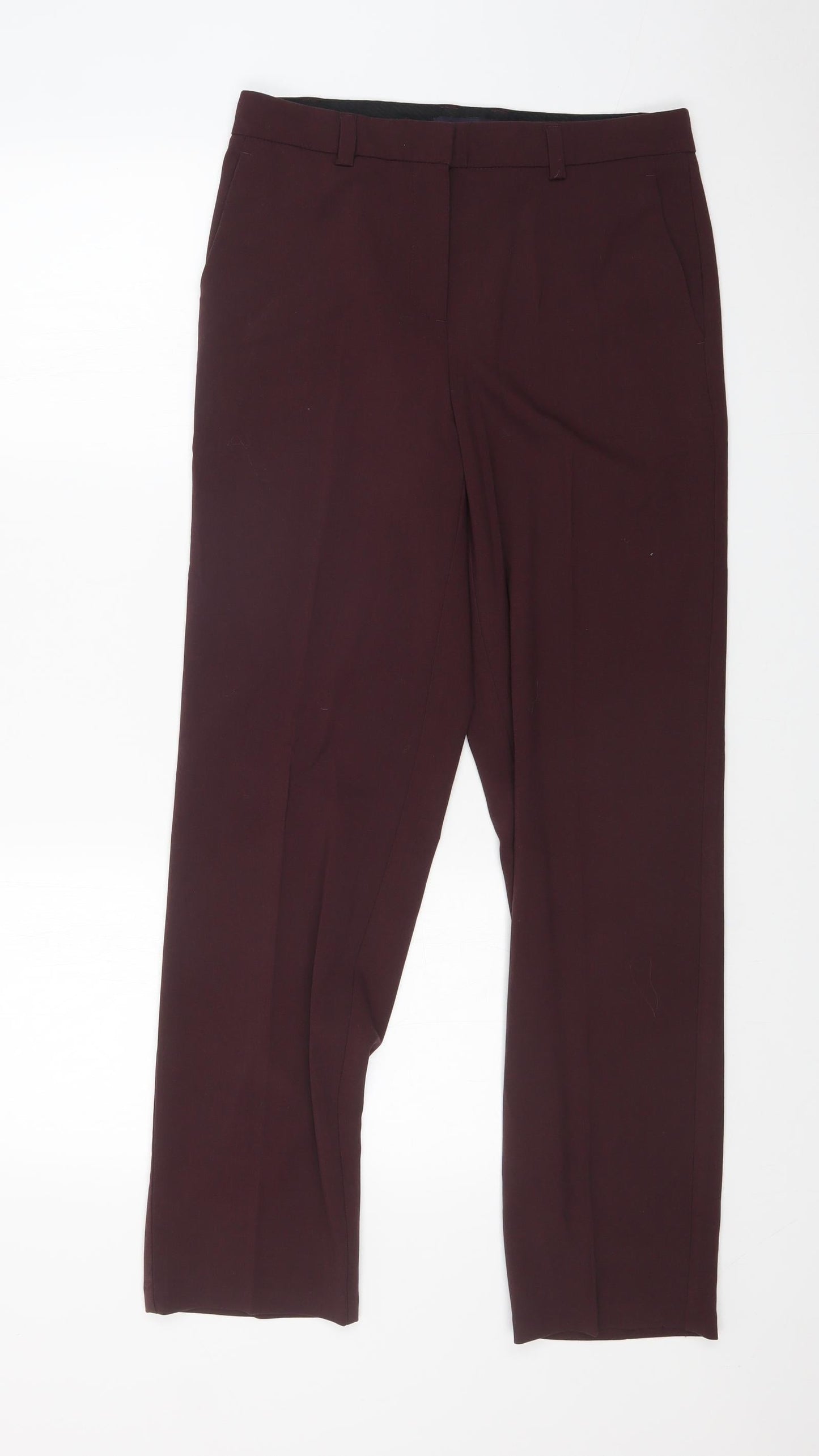 Womens UK Size 10 M&S Regular Fit Dress Pants Red Trousers