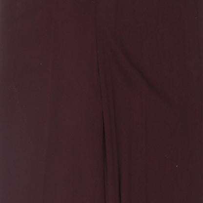 Womens UK Size 10 M&S Regular Fit Dress Pants Red Trousers