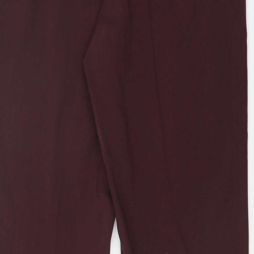 Womens UK Size 10 M&S Regular Fit Dress Pants Red Trousers