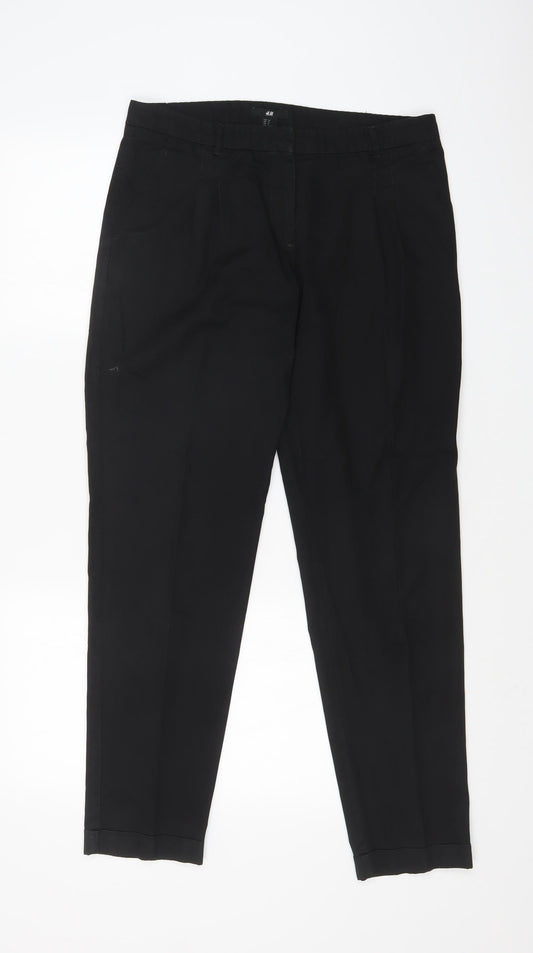 Womens UK Size 31 in H&M Regular Fit  Black Trousers