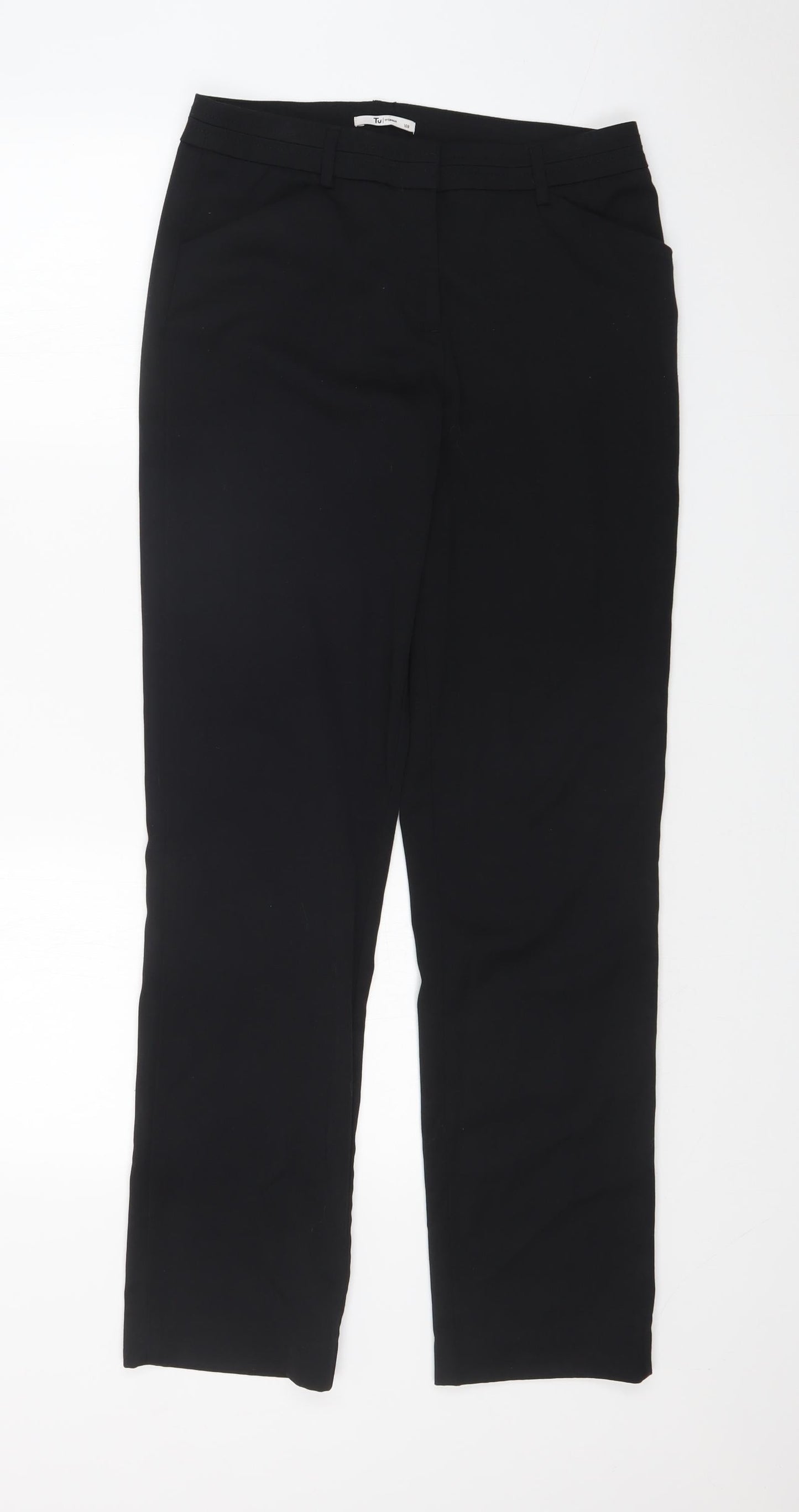 TU Womens Black   Trousers  Size 10 L30 in