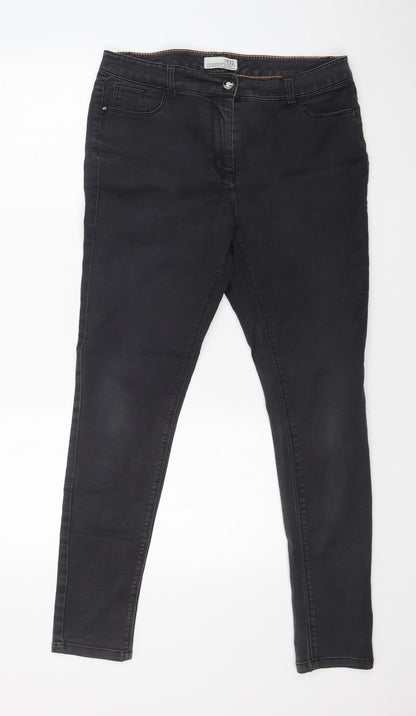 South Womens Black   Skinny Jeans Size 14 L28 in