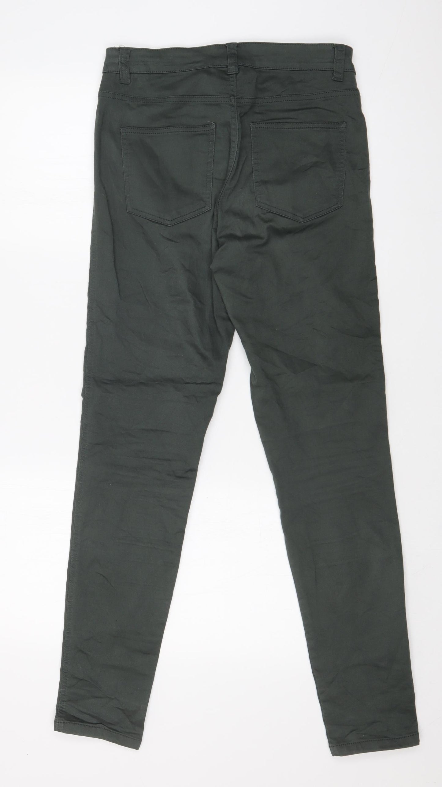157 Womens Green   Skinny Jeans Size M L29 in