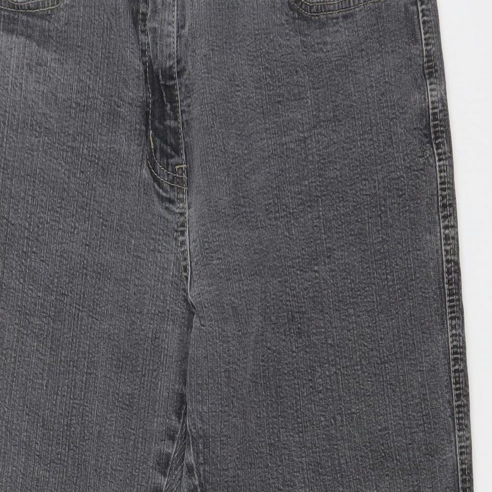 IN TOWN Womens Grey   Straight Jeans Size 32 in L24 in
