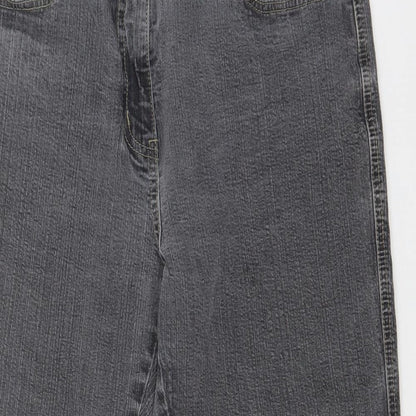 IN TOWN Womens Grey   Straight Jeans Size 32 in L24 in