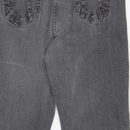 IN TOWN Womens Grey   Straight Jeans Size 32 in L24 in