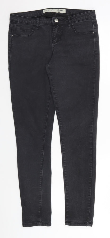 Denim & Co. Womens Black   Straight Jeans Size 10 L28 in