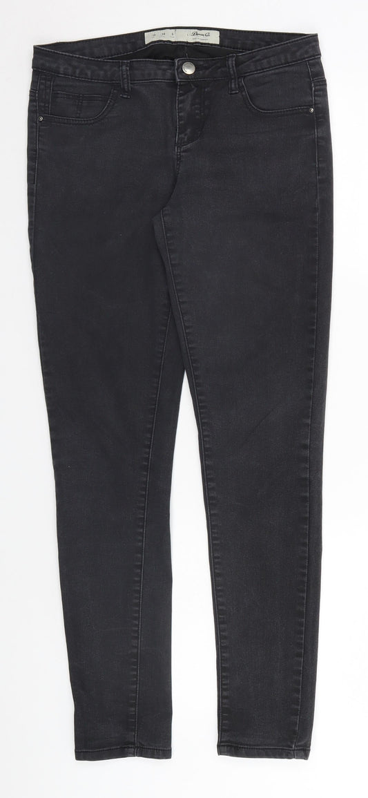 Denim & Co. Womens Black   Straight Jeans Size 10 L28 in