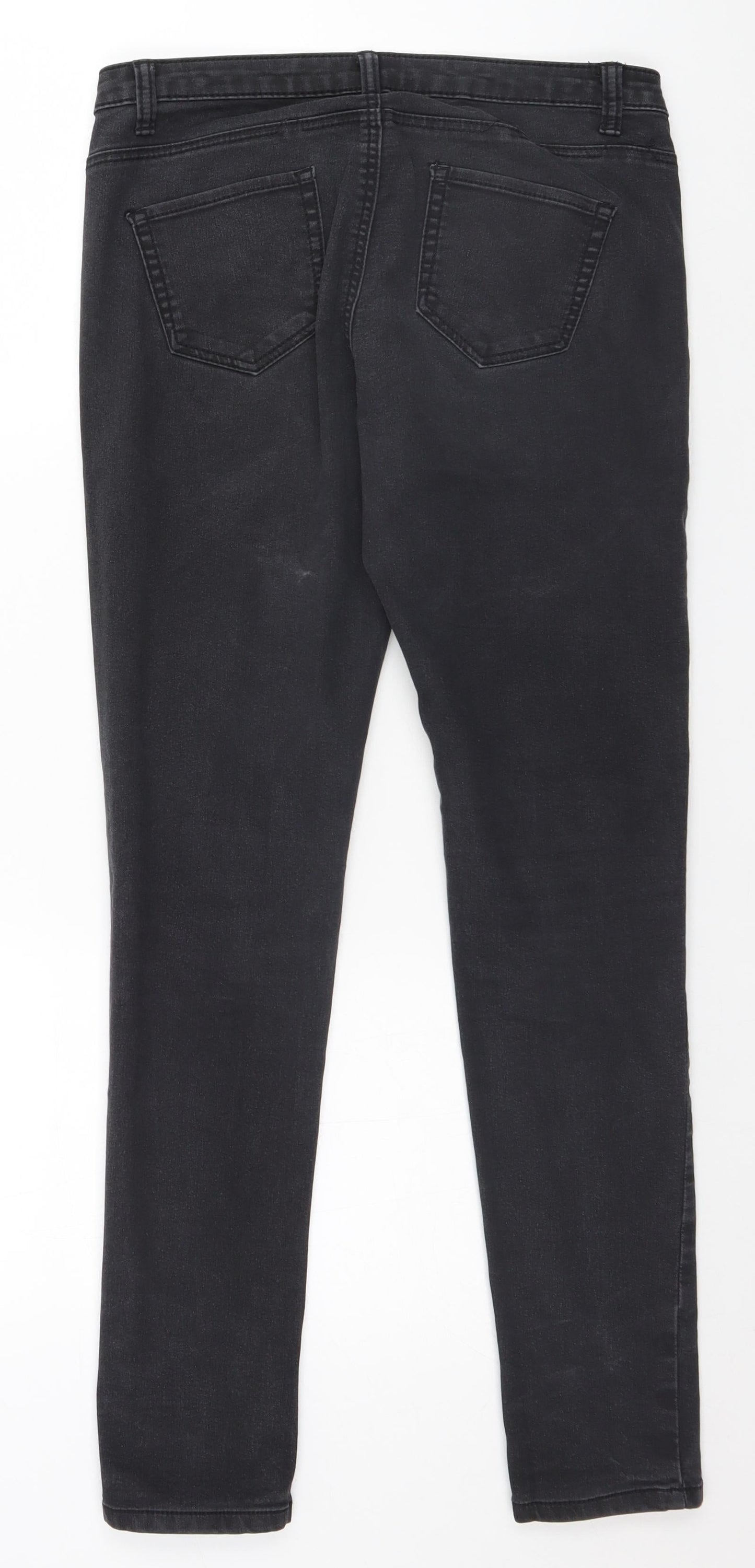 Denim & Co. Womens Black   Straight Jeans Size 10 L28 in