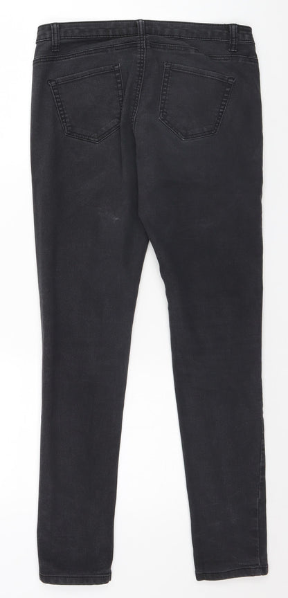 Denim & Co. Womens Black   Straight Jeans Size 10 L28 in