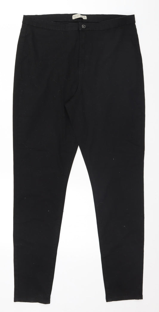 Denim & Co. Womens Black   Trousers  Size 18 L30 in