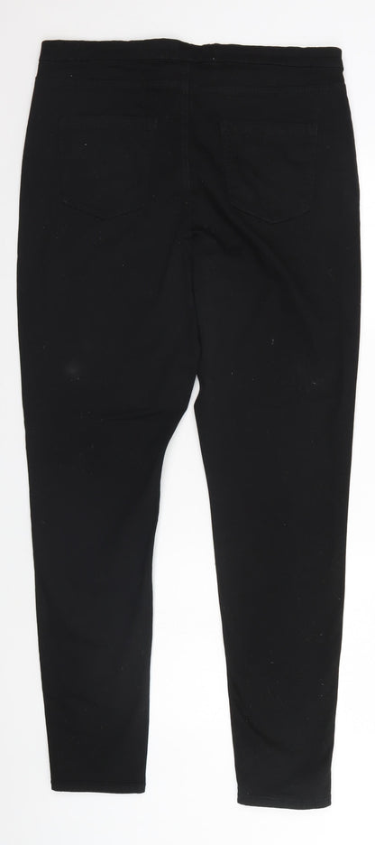 Denim & Co. Womens Black   Trousers  Size 18 L30 in