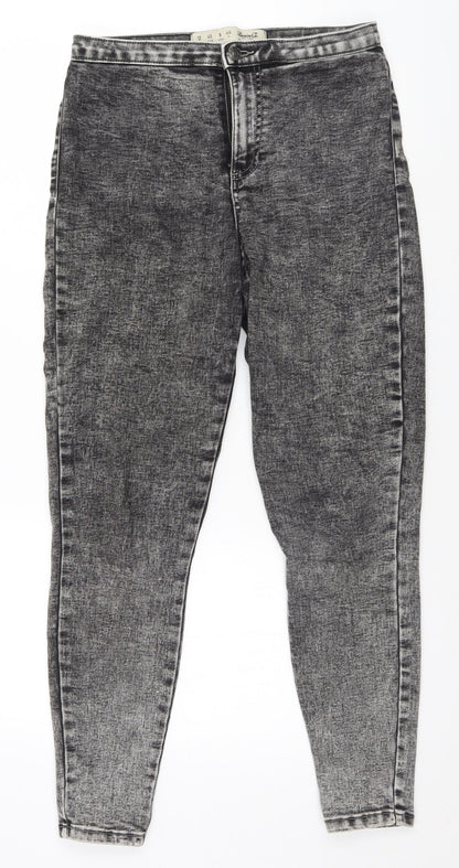 Denim & Co. Womens Grey   Straight Jeans Size 12 L28 in