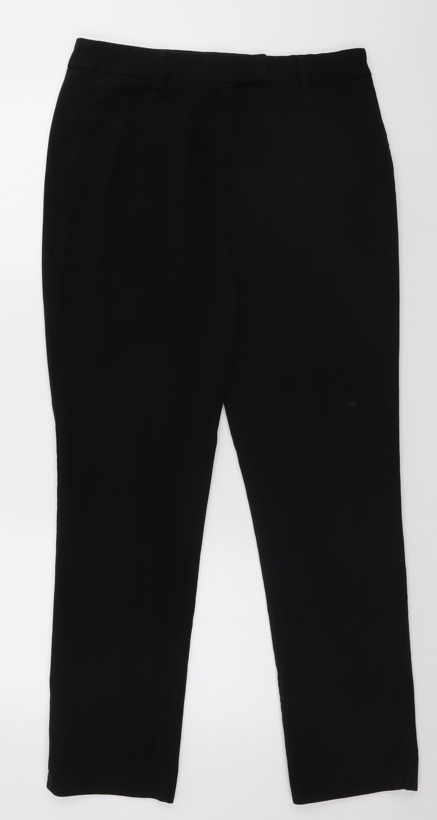 Womens UK Size 12 Papaya Regular Fit  Black Trousers