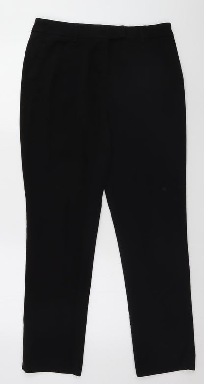 Womens UK Size 12 Papaya Regular Fit  Black Trousers