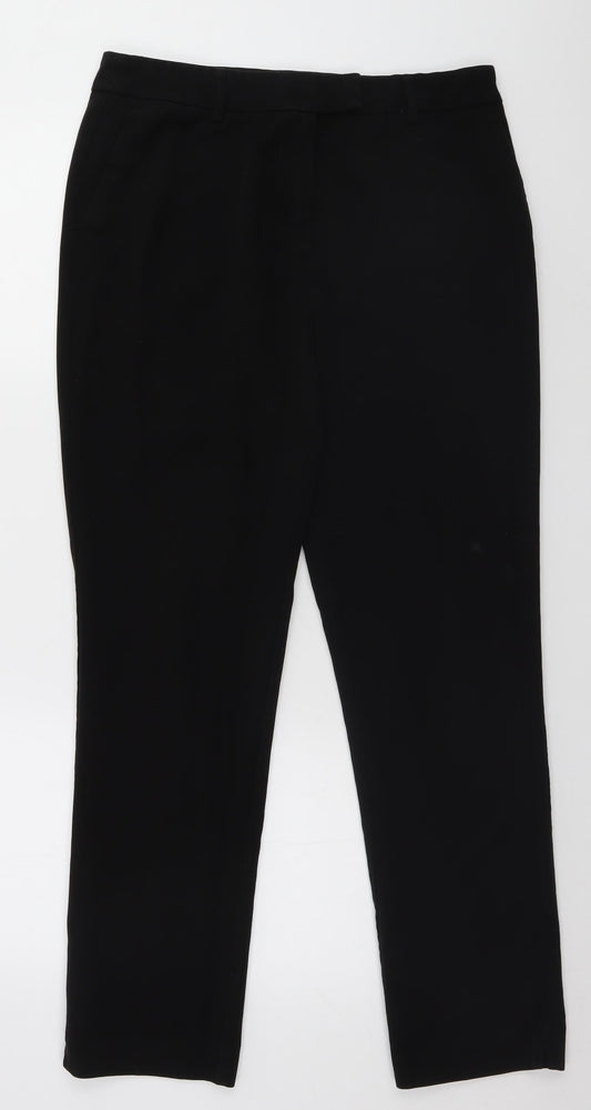 Womens UK Size 12 Papaya Regular Fit  Black Trousers