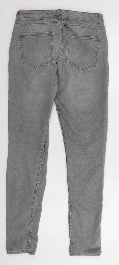 Womens UK Size 8 H&M Regular Fit Straight Grey Jeans