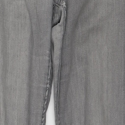 Womens UK Size 8 H&M Regular Fit Straight Grey Jeans