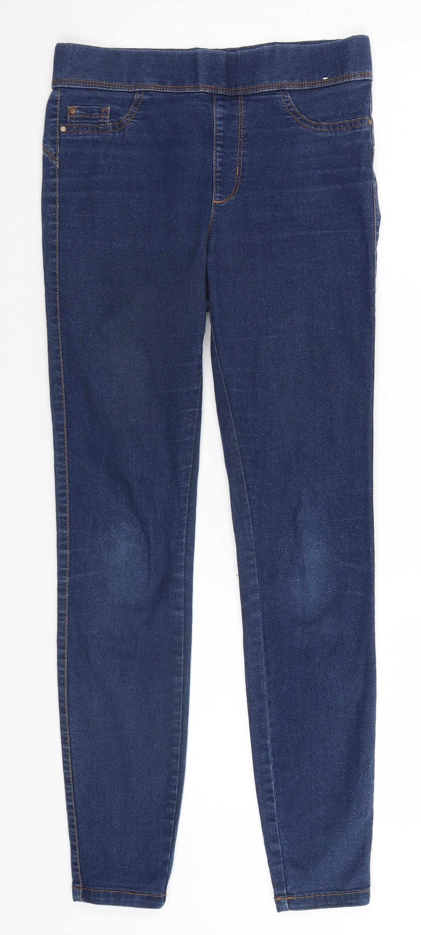 Denim & Co. Womens Blue   Straight Jeans Size 10 L27 in