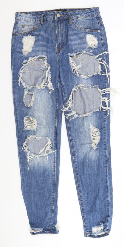 Missguided Womens Blue   Straight Jeans Size 10 L28 in