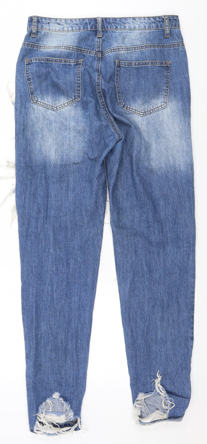 Missguided Womens Blue   Straight Jeans Size 10 L28 in