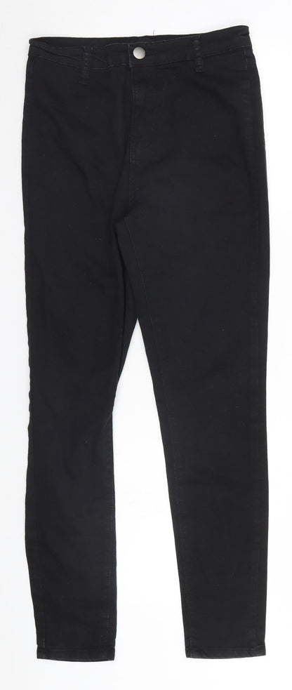 PRETTYLITTLETHING Womens Black   Straight Jeans Size 8 L26 in