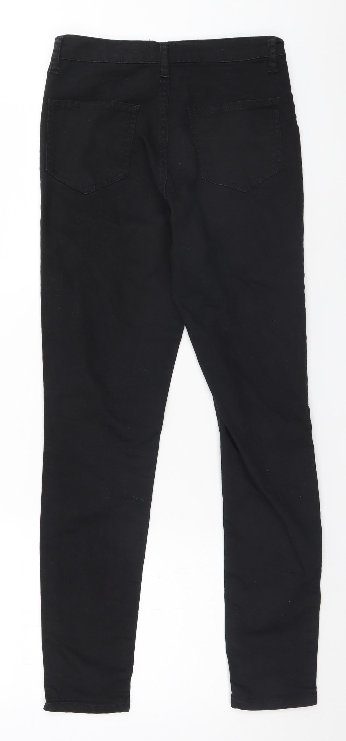 PRETTYLITTLETHING Womens Black   Straight Jeans Size 8 L26 in