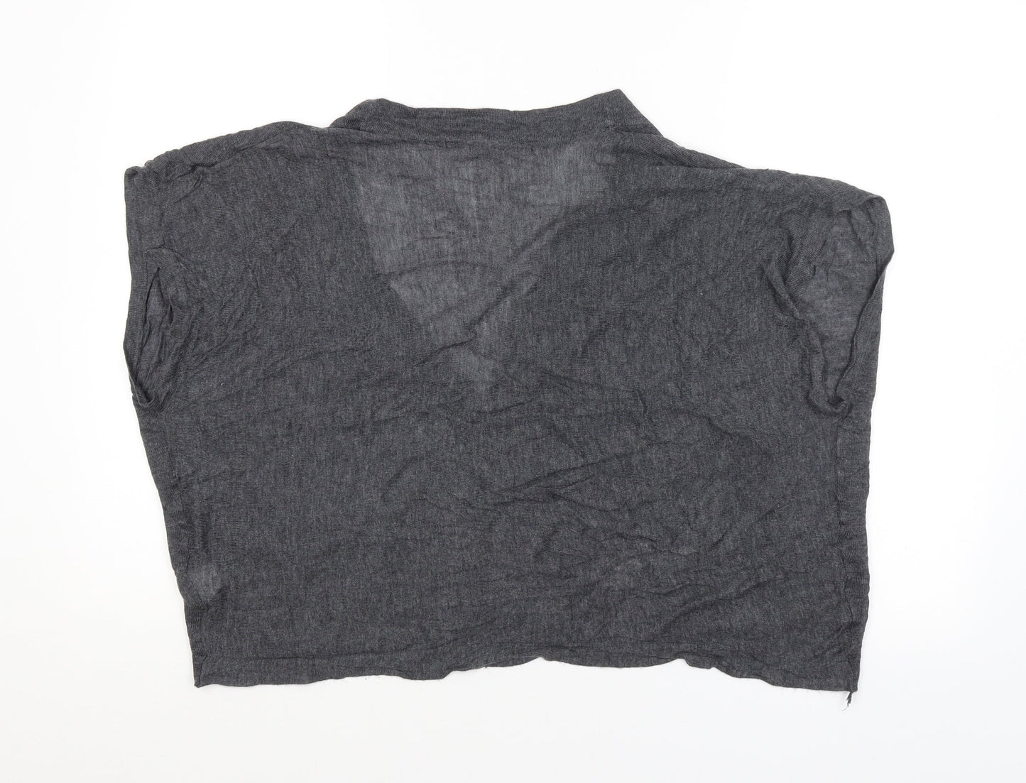 Womens UK Size 8 Preworn Grey Cardigan Jumper
