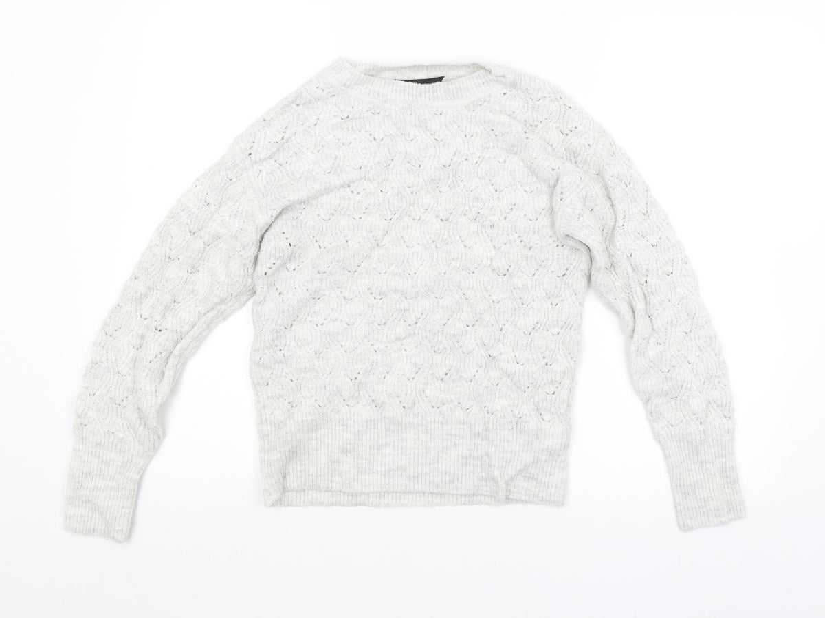 Womens UK Size 8 Dorothy Perkins Grey Pullover Jumper