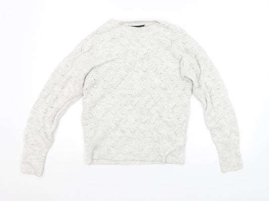 Womens UK Size 8 Dorothy Perkins Grey Pullover Jumper