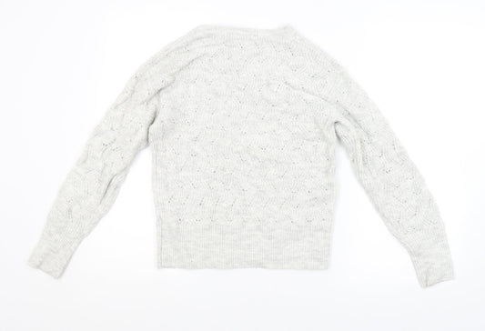 Womens UK Size 8 Dorothy Perkins Grey Pullover Jumper
